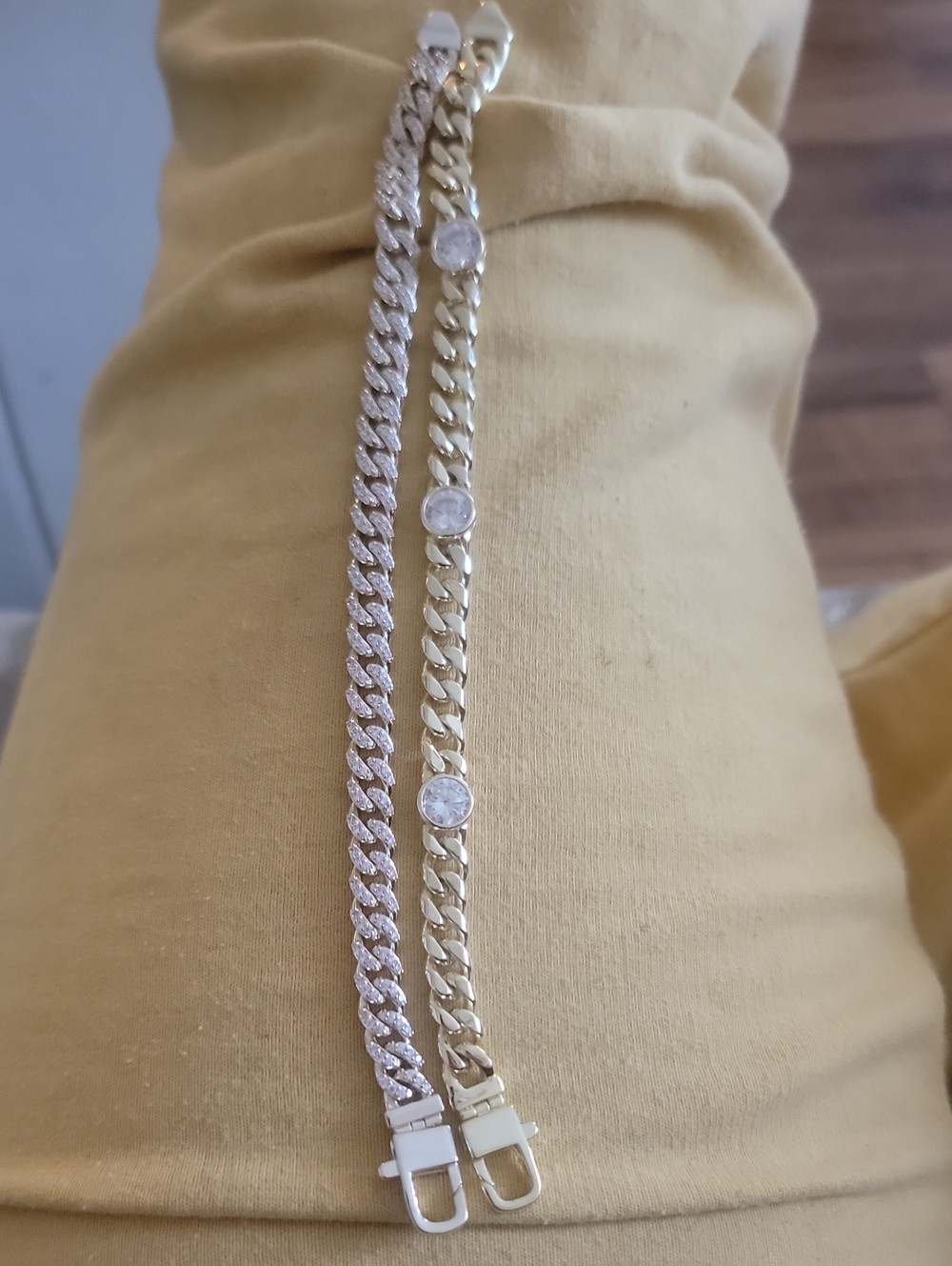 Melinda Maria Oave Chain 7.5 And Julien 7.5 3 Diamond - Picture 3 of 4